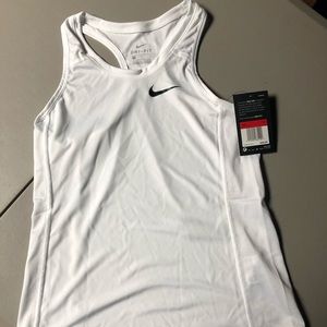 White Nike Dry Fit girls racerback tank